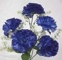 60 CARNATIONS ~ ROYAL BLUE Cornflower Silk Wedding Flowers Bouquets 
