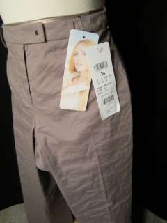   LUISA CERANO COTTON BLEND BROWN CASUAL PANT NEW WITH TAG Sz 4  