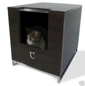 Contemporary Cat Litter Box Hider Cabinet or Cat Condo  