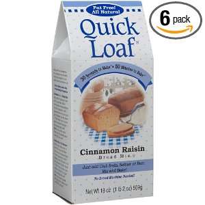 Quick Loaf Cinnamon Raisin Quick Bread, 18 Ounce Boxes (Pack of 6 