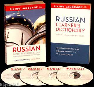   Speak RUSSIAN Living Language 4 Audio CDs Workbook & Dictionary  