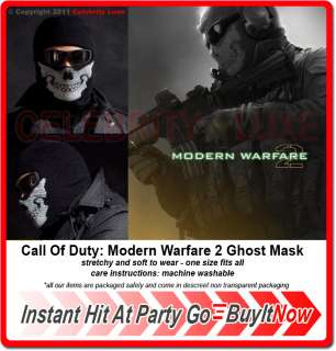 New Call Of Duty Modern Warfare 2 Ghost Skull Mask  