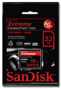 Sandisk EXTREME 32GB Compact Flash Card 60MB/s 400X for CANON EOS 7D 