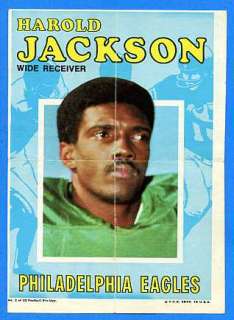 1971 Topps Poster #3 HAROLD JACKSON Philadelphia Eagles  