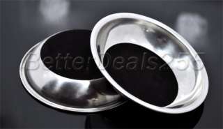 Magic Trick Tool Tray Coin Permeate Glass Silver Tone Black Dish for 