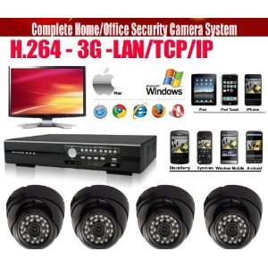  D1 DVR with 4 60ft Night Vision Camera Home/office Security Camera 