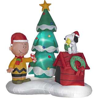 Peanuts Snoopy Charlie Brown Scene Christmas Inflatable NEW  