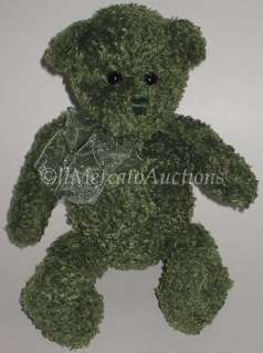 GUND CHUTNEY Plush Green 10 TEDDY BEAR w/ Bow Stuffed Animal Toy 