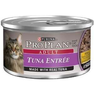 Pro Plan Canned Cat Food, Adult Tuna Entrée, 3 Ounce Cans (Pack of 24 