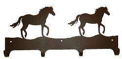 Horse Coat Rack With Hooks   Western Wall Hook Decor