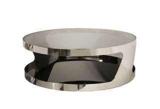 Modern Gilles steel & tinted glass coffee table  
