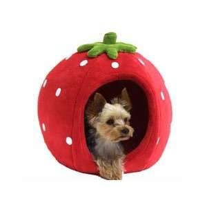  Med Strawberry Pet Bed House Dog Cat Puppy Kitten Home 