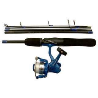   COMPACT FISHING ROD KIT REEL SHAKESPEARE COMBO SPINNING W TRAVEL CASE