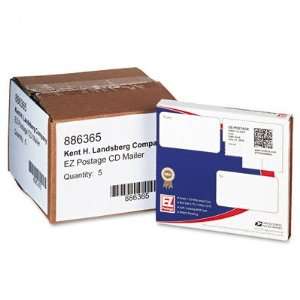   Postage CD Mailers, 5 3/4 x 5 1/8, 5 Mailers per Pack