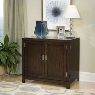 Home Styles City Chic Compact Office Cabinet Espresso Computer Armoire 