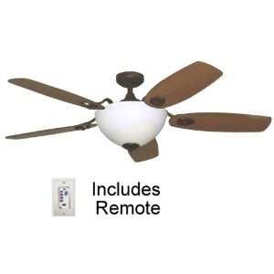  Oil Rubbed Bronze Ceiling Fan with Light & Remote, 56 inch 