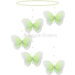 Green Multi Layered Spiral Butterfly Mobile Decorations   butterflies 