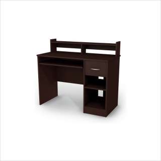   Axess Small Wood w/Hutch Chocolate Computer Desk 066311043549  