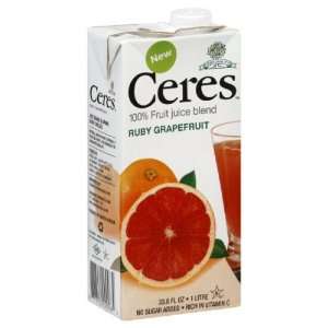 Ceres Juice, Ruby Grapefruit, 33.80 Ounces (Pack of 12)