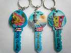 Puerto Rico Salsa Conga Key Ring Keychains Souvenirs items in Tropical 