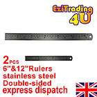   12inches 300mm 6inches 150mm stainless steel conversion table ruler