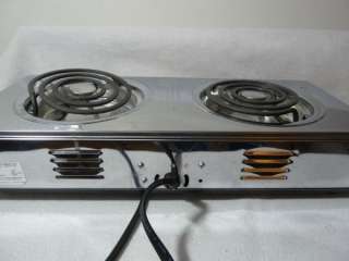   Rangette Two Burner Double Electric Hot Plate Cooktop 1650 Watts