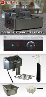 Double Deep Fryer Electric 5000 Watt Commercial Restaurant Frying Deep 