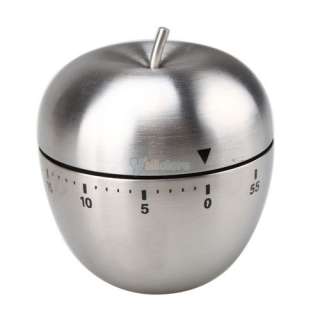 New Stainless Steel Apple Shape Kitchen Cooking Timer  