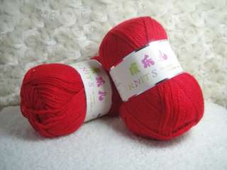 Skeins Cashmere Milky Cotton Yarn;DK;100g;red