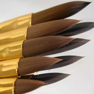 5X NEW 2 Ways Acrylic Nail Art Brush Pen Cuticle Pusher  