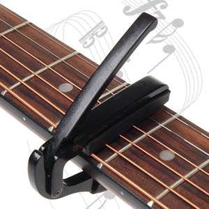 NEW ELECTRIC ACOUSTIC GUITAR CAPO CLAMP TRIGGER BLACK  