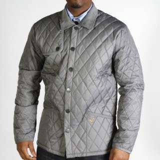 New Mens Voi Jeans Quilted Jacket Murder in Gull Grey Free P+P  