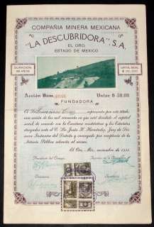 1931 El Oro, Estado de Mexico Compania Minera Mexicana La 