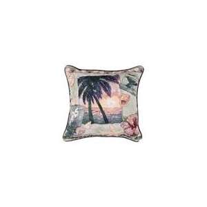  Palm Tree Collage Decorative Accent Throw Pillow 17 x 17 