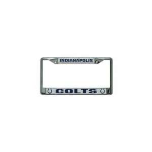  License Plate Frame Chrome   NFL Football   Indianapolis Colts 