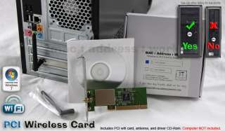 Dell Inspiron 530 531 535 Wireless Card PCI Wifi Card Windows 7 64 bit 