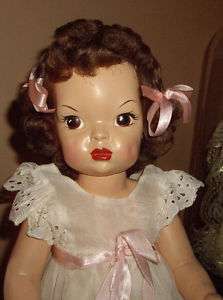 Doll Terri Lee Painted Plastic Brunette Wig 1940s Tagg  