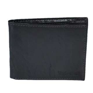 Timberland mens slim fold leather wallet black  