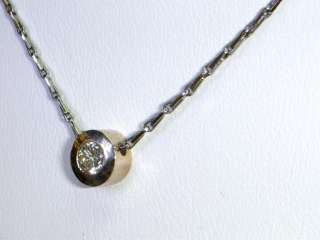 Classic Round Brilliant Diamond Solitaire Pendant Necklace White Gold 