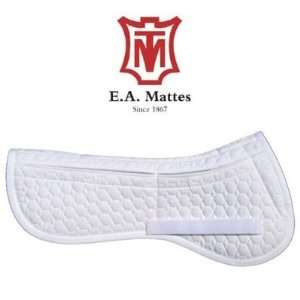  Mattes Dressage Correction Quilt Half Pad w/Shims White 