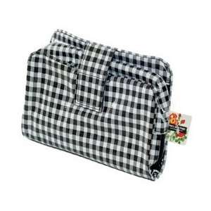  Mary Jane Bags Camaya Cosmetic in Black Gingham Oilcloth 