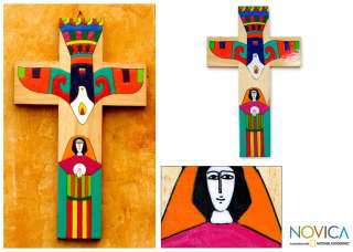 HOLY SPIRIT~~El Salvador Hand Painted Cross by Novica  