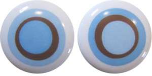 BLUE Brown Retro CIRCLE Ceramic CABINET DRAWER KNOBS  