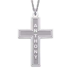   Silver Personalized Cross Pendant   Personalized Jewelry Jewelry