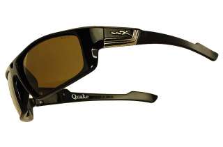 Wiley X Quake Sunglasses Black Polarized Bronze SSQUA04  