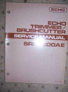 Echo Trimmer Brushcutter Manual SRM 200AE Lawn Tool B  