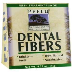  Peelu Dental Fibers Tooth Powder, Spearmint Flavor 0.53 oz 