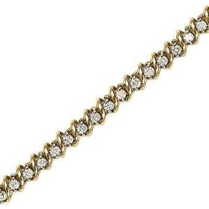   Gold 2 ct. Diamond S Link Tennis Bracelet Katarina Jewelry