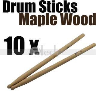 10 Pair Music Band Maple Wood Drum Sticks Drumsticks 5A  