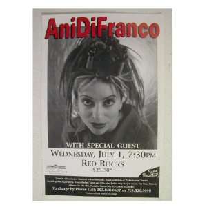 Ani Difranco Promotional Handbills Poster Di Franco